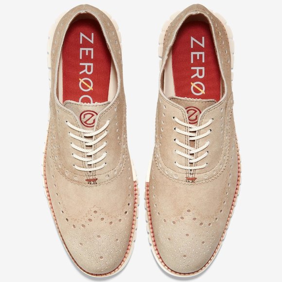 Cole Haan Men's ZERØGRAND Wingtip Brogue Nubuck Oxfords Men's Shoes